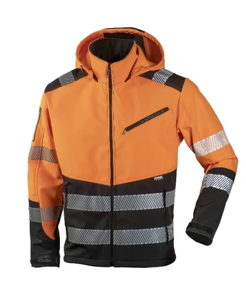 Softshell jacket 6099R, HI-VIS CL2, black/orange XL, Dimex