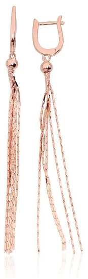 Diamond Sky Jewelry Sidabriniai auskarai „Golden Thread“