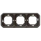PLEXO 3 GANG HORIZONTAL AND VERTICAL FLUSH MOUNTING SUPPORT FRAME - ANTHRACITE kaina
