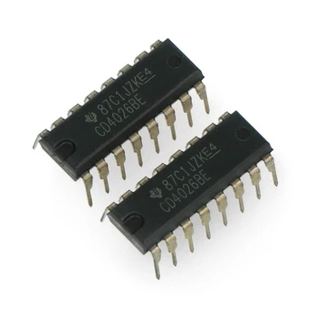 Loginė sistema CD4026 - skaitmeninis skaitiklis 7 segmentų dekoderis THT - 2 vnt