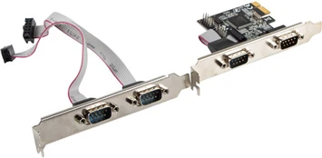 Adapteris Lanberg PCI express 1x - 4 x serial (DB9 / COM) female PCI express 1x, 4 x serial (DB9 / COM) female, sidabro