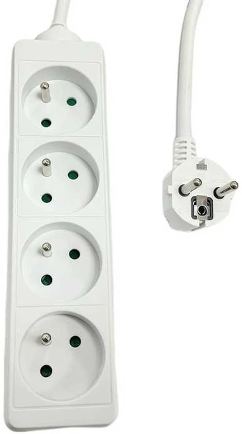 Listwa zasilająca MicroConnect MC-PS040150FRW Typ francuski 4 1.5m Baltas