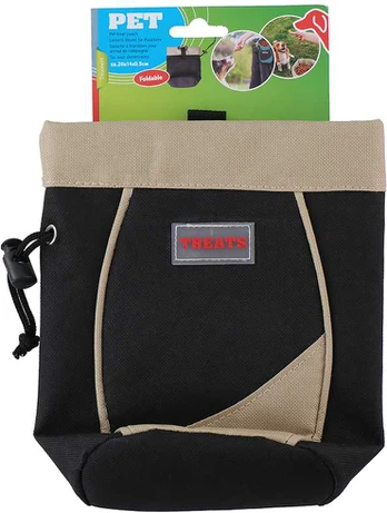 Other Brand Foldable Treat Pouch for Pets (Brown)