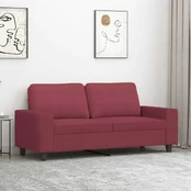 Dvivietė sofa, raudonojo vyno spalvos, 140cm, audinys kaina
