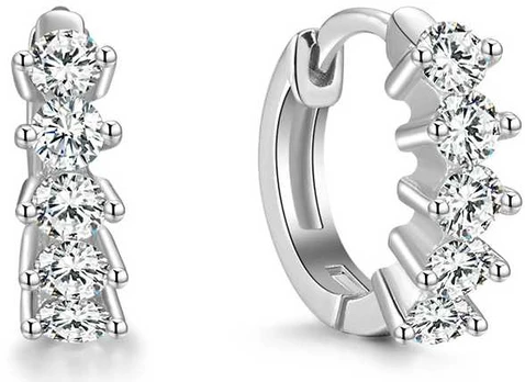 Beneto Round sidabrinis earrings AGUC2235