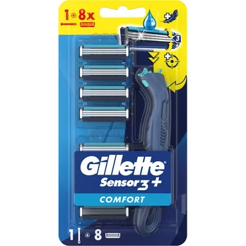 Skustuvas GILLETTE SENSOR 3+ COMFORT, +8 galvutės