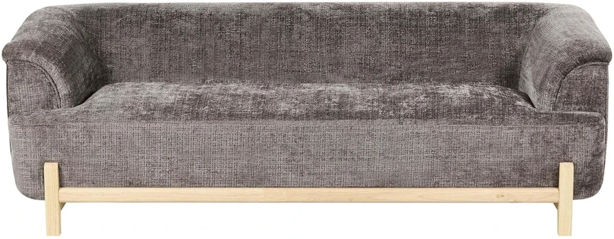 Beliani Trivietė sofa ALNOR, rudas šenilas
