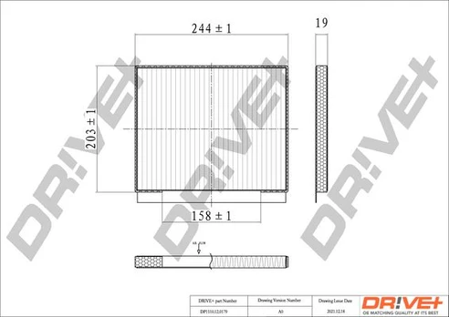Filtras, salono oras Dr!ve+ DP1110.12.0179