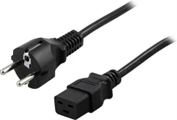 DELTACO earthed device cable for connection between unit and wall socket, straight CEE 7/7 to straig kaina