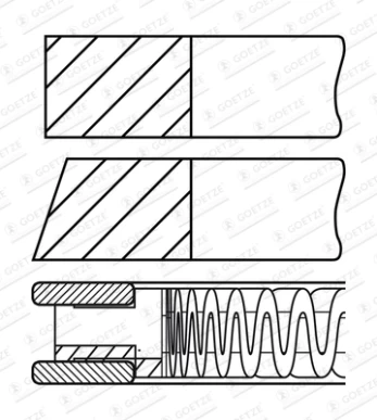 GOETZE 08-437700-00 Piston rings set