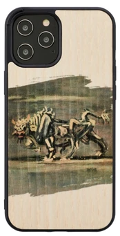 MAN&WOOD case for iPhone 12 Pro Max white bull kaina