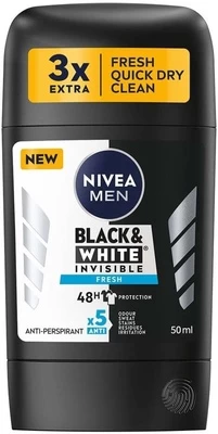 Vyriškas dezodorantas Nivea Men Black & White Invisible Fresh, 50 ml