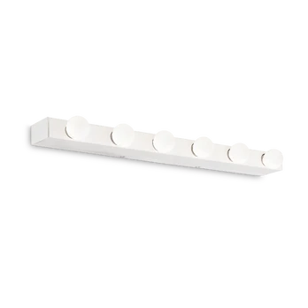 Sieninis šviestuvas Ideal Lux Wall lamp with 6 lights PRIVE', E14, baltas