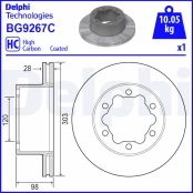 DELPHI BG9267C Brake Disc kaina