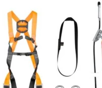 Otto Schachner „FallSafe BASIC 1“ – 10 m – apsaugos nuo kritimo rinkinys su diržais, 2 karabinais ir 1 m tvirtinimo diržu
