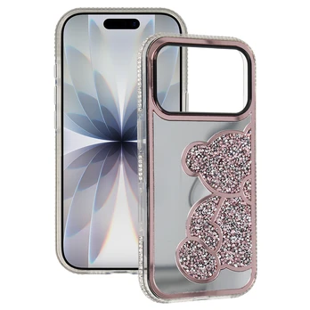 Tel Protect Teddy Bear dėklas skirtas Apple iPhone 17 Air rožinės spalvos
