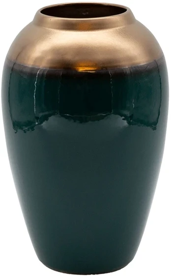 Vase TITAN STONE D17xH27cm, dark žalias