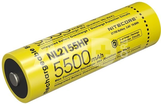 Nitecore NL2155HP 5500mAh 21700 High Performance Rechargeable Li ion Battery
