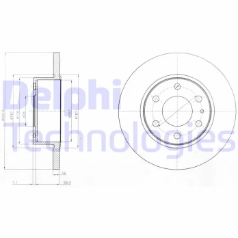 DELPHI BG4165 Brake Disc