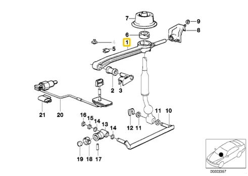 Bmw Schaltarm E30 E23 25111220759 Originalus