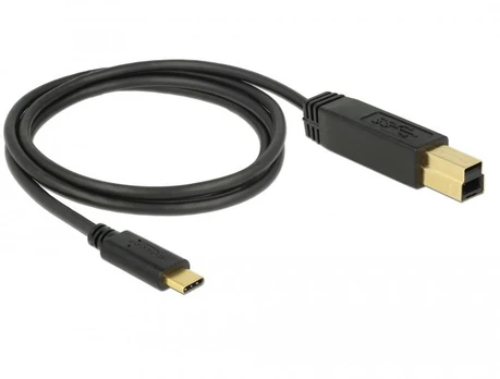 KABELIS USB-C(M)->USB-B(M) 3.1 GEN 2 1M Juodas DELOCK