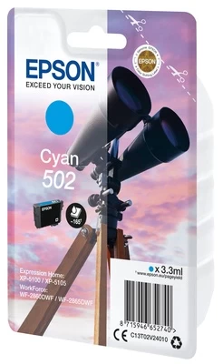 Spausdintuvo kasetė Epson Singlepack 502, žalsvai mėlyna (cyan), 3.3 ml