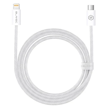 Oem Blavec Cable Candy braided - Type C to Lightning - PD 20W 2,4A 3 metres (CCA-CL24W30) baltas