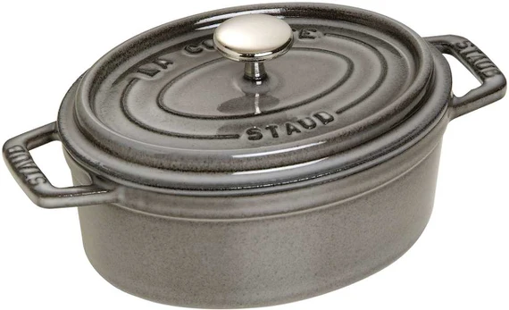 STAUB LA COCOTTE Ketaus puodas ovalus 1 l, grafitas