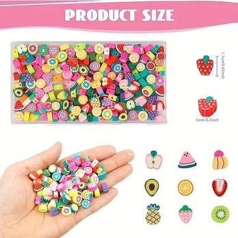 Karoliukai, vaisių formos, 105pcs./pack