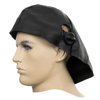 Welders cap grain leather, black, Weldas