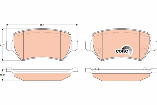 TRW GDB1831 Brake pad set