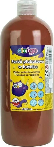 Strigo STRIGO plakatų dažai buteliuke, 1000 ml rudi