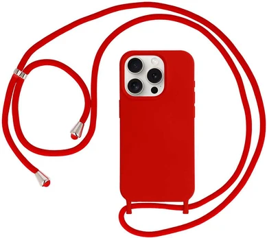 Topt Strap silikoninis dėklas skirtas Apple iPhone 12/12 Pro design 1 raudonos spalvos