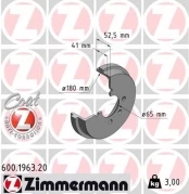 Stabdžių būgnas ZIMMERMANN 600.1963.20 kaina