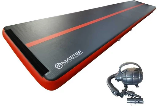 Airtrack MASTER Juodas Raudona 800 x 150 x 20 cm