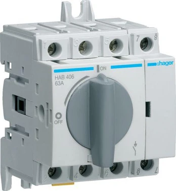 „Hager“ jungiklio skyriklis 4P 63A (HAB406)