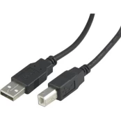 Kabelis DELTACO USB 2.0 "A-B", 2.0m, juodas / USB-218S kaina
