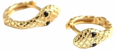 Sidabriniai auskarai Serpent Gold