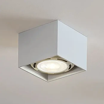 Mabel LED lubų prožektorius, kvadratinis, baltas