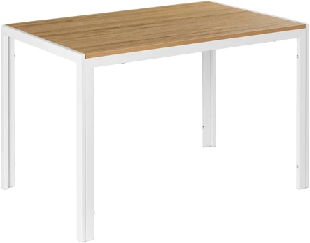 Beliani Valgomojo stalas MANN rudas/baltas 120 cm 80 cm