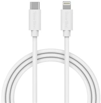 SMARTLINE Įkrovimo kabelis USB-C/Lightning baltas 100 cm