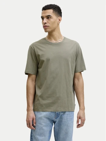 Jack & Jones Marškinėliai Organic Basic 12156101 Žalia Regular Fit