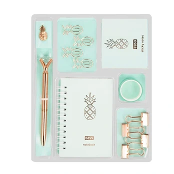 Kanceliarijos priemonių rinkinys Easy Stationery, žalia sp.