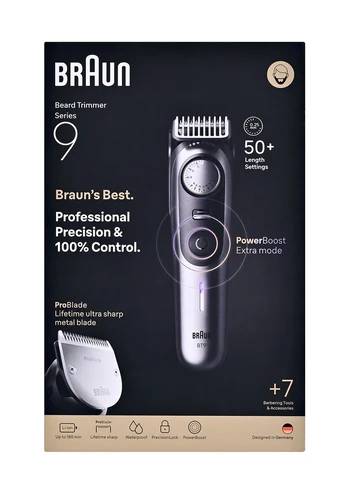 Braun Series 9, pilka/juoda - Barzdaskutė