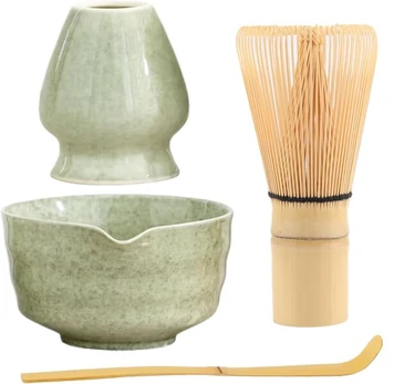 Matcha ruošimo rinkinys Xpssjmu, žalias, 4 vnt