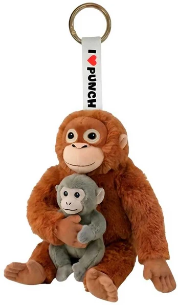 Toys Revolution Punch monkey plush keychain 15cm