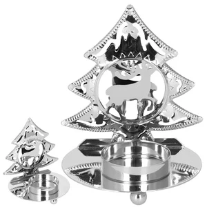 Žvakidė Springos Christmas Tree CA1055, metalas, 10 cm, sidabro