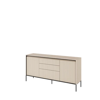 Komoda TREND TR1BPC-V2, smėlio spalvos/juoda