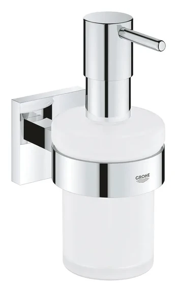 Grohe QuickFix Start Cube - muilo dozatorius su laikikliu, stiklinis/chromuotas 41098000
