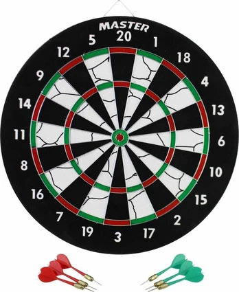 Master Tarcza do Darta Dwustronna 37 cm + 6 Rzutek